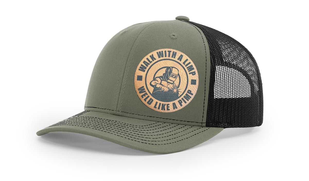 Walk with a Limp, Weld Like a Pimp Richardson 112 Snapback Trucker Hat – Welding with Style